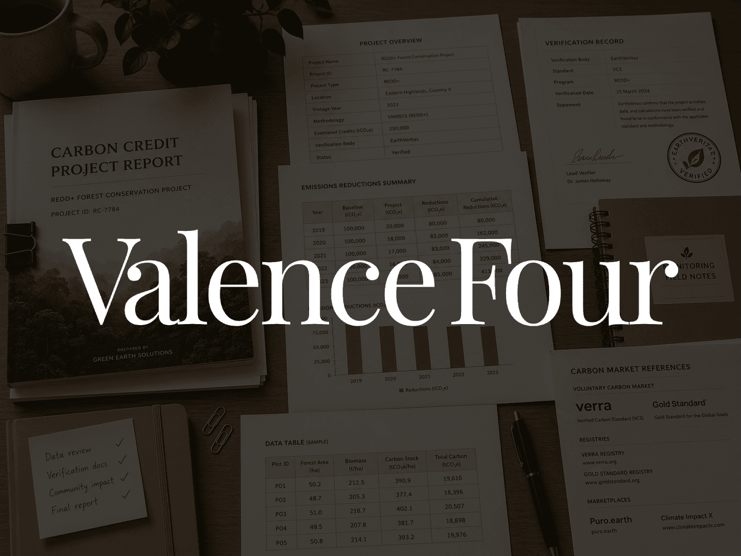 Evidence review documents, data tables, and verification records